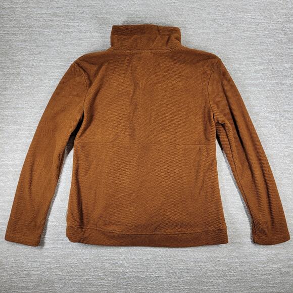 Avalanche Fleece Womens Small Rust Brown Quarter Zip Textured Pullover Top - Picture 12 of 15